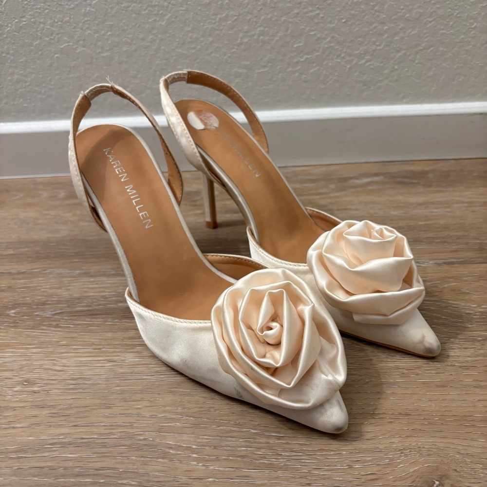 Karen Millen Flower Heels Size 8 pre-owned